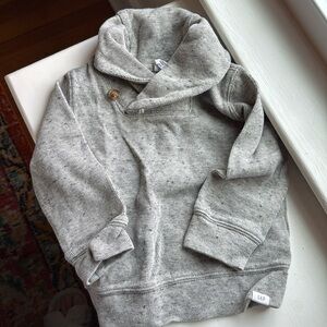 Baby gap 2T shawl collar sweatshirt grey